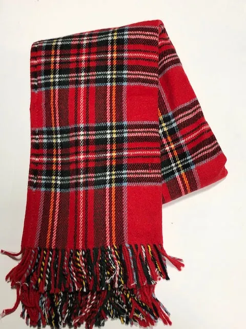 539 - Tartan Plaid Recycled Cotton Throw 51" x 67"