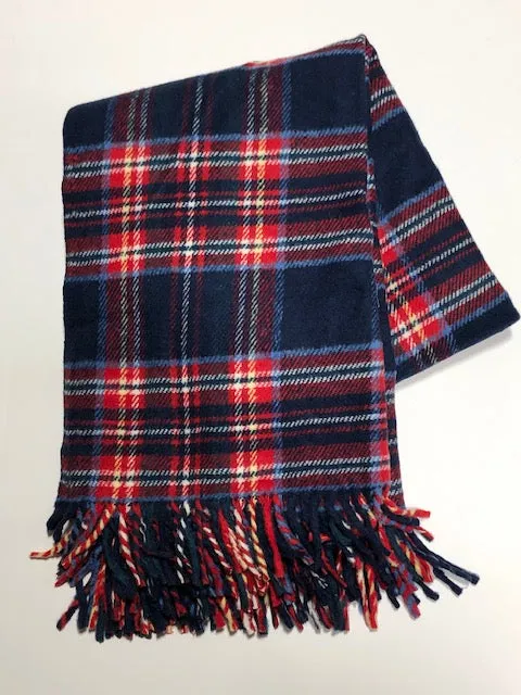 539 - Tartan Plaid Recycled Cotton Throw 51" x 67"