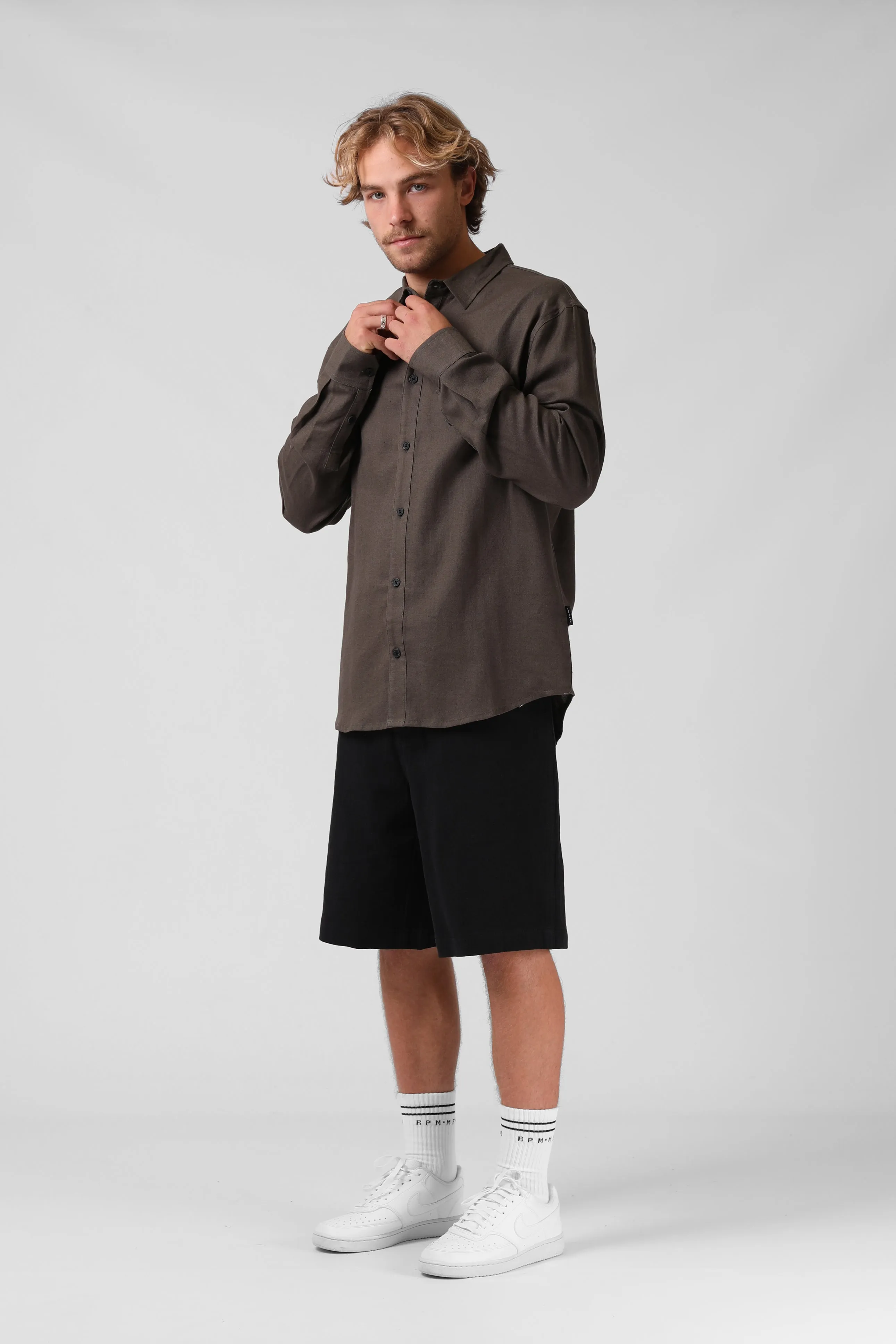 Baller L/S Shirt - Olive Taupe