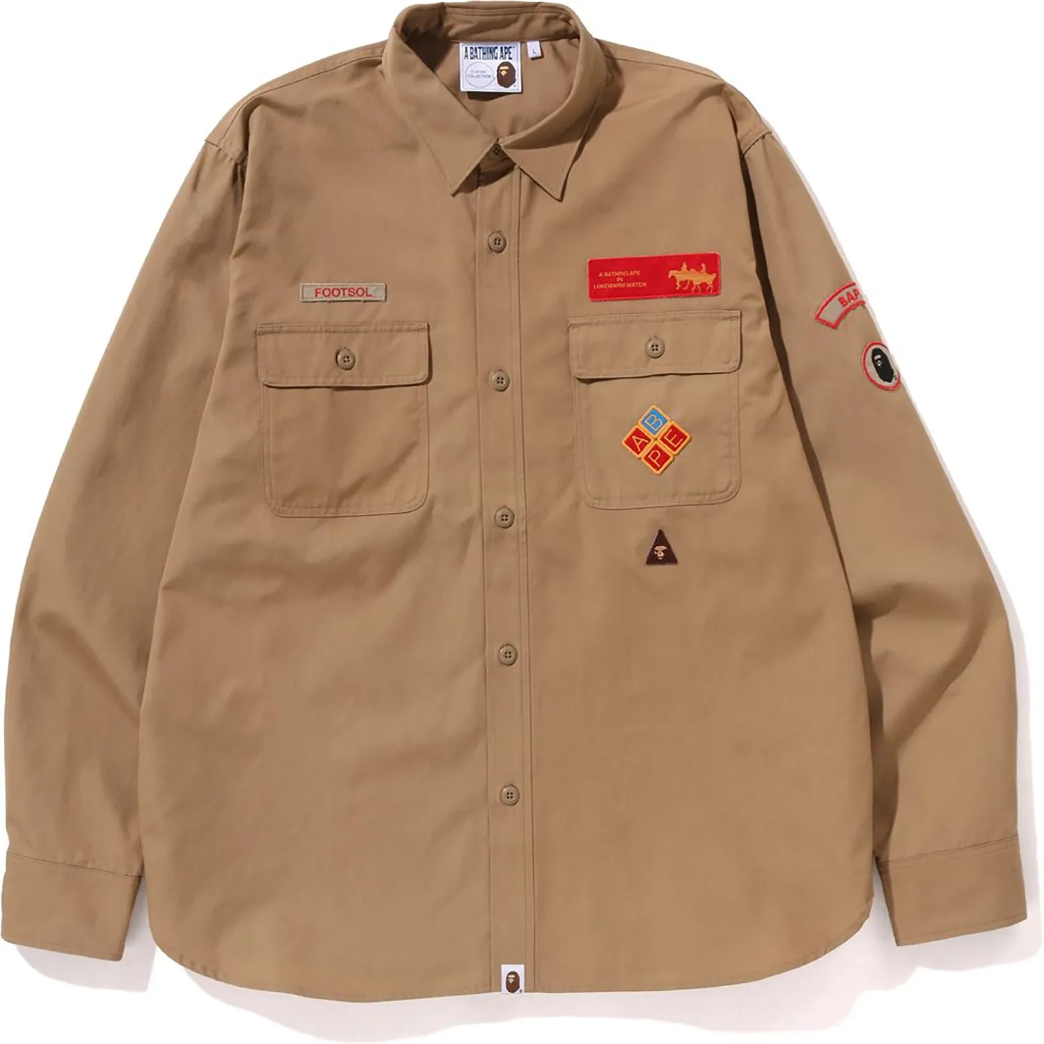 BAPE RELAXED FIT BOYSCOUT SHIRT MENS