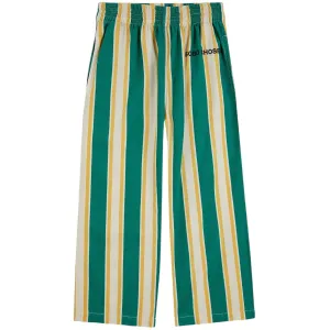 Bobo Choses Dark Green Stripes Straight Pants