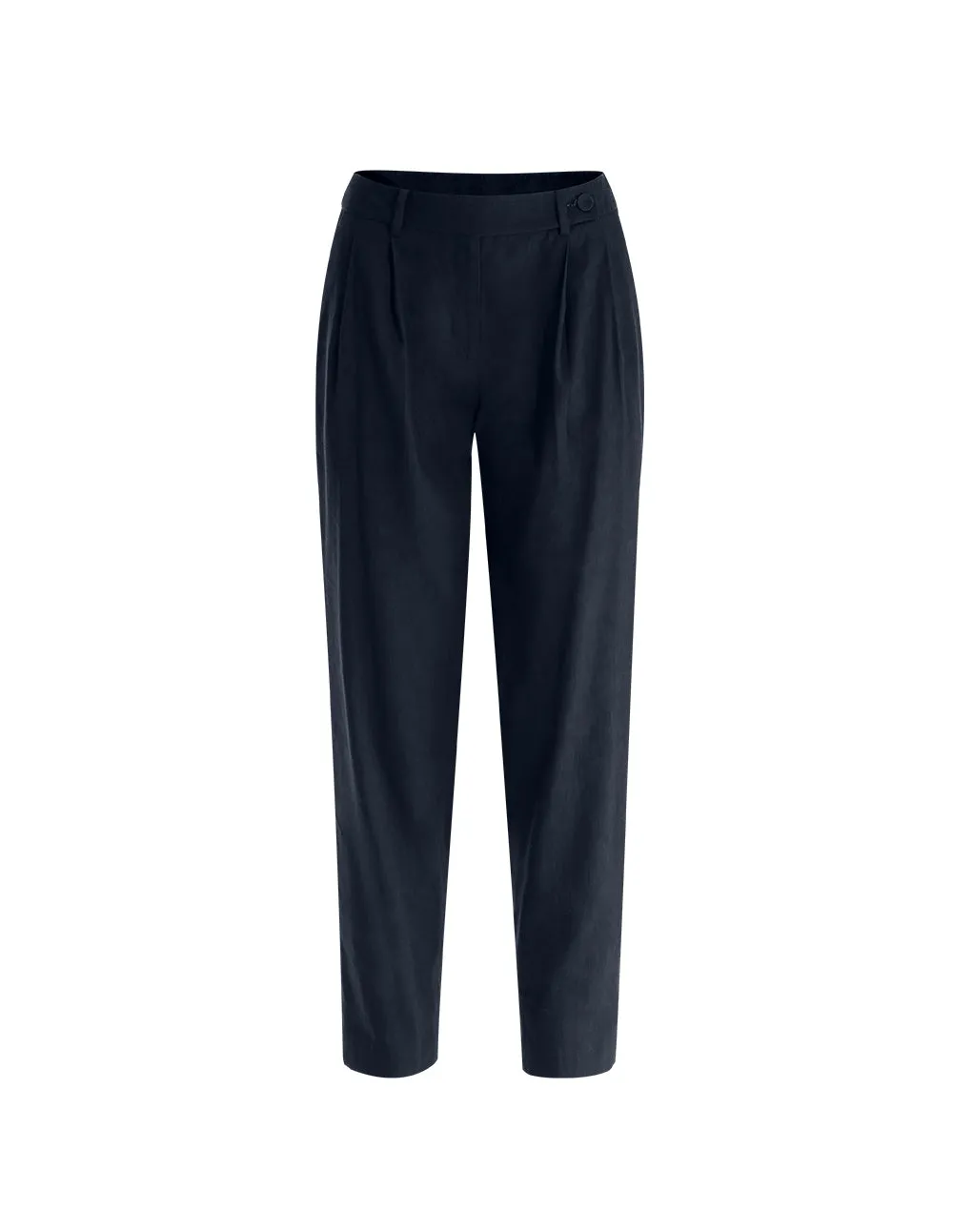 BORA AKSU Navy blue linen-blend suit pants