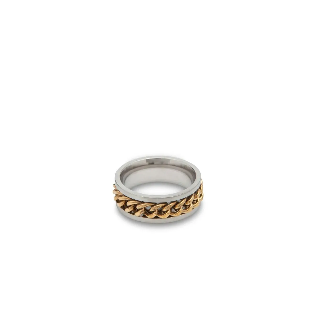 Braided Silver Chain Ring