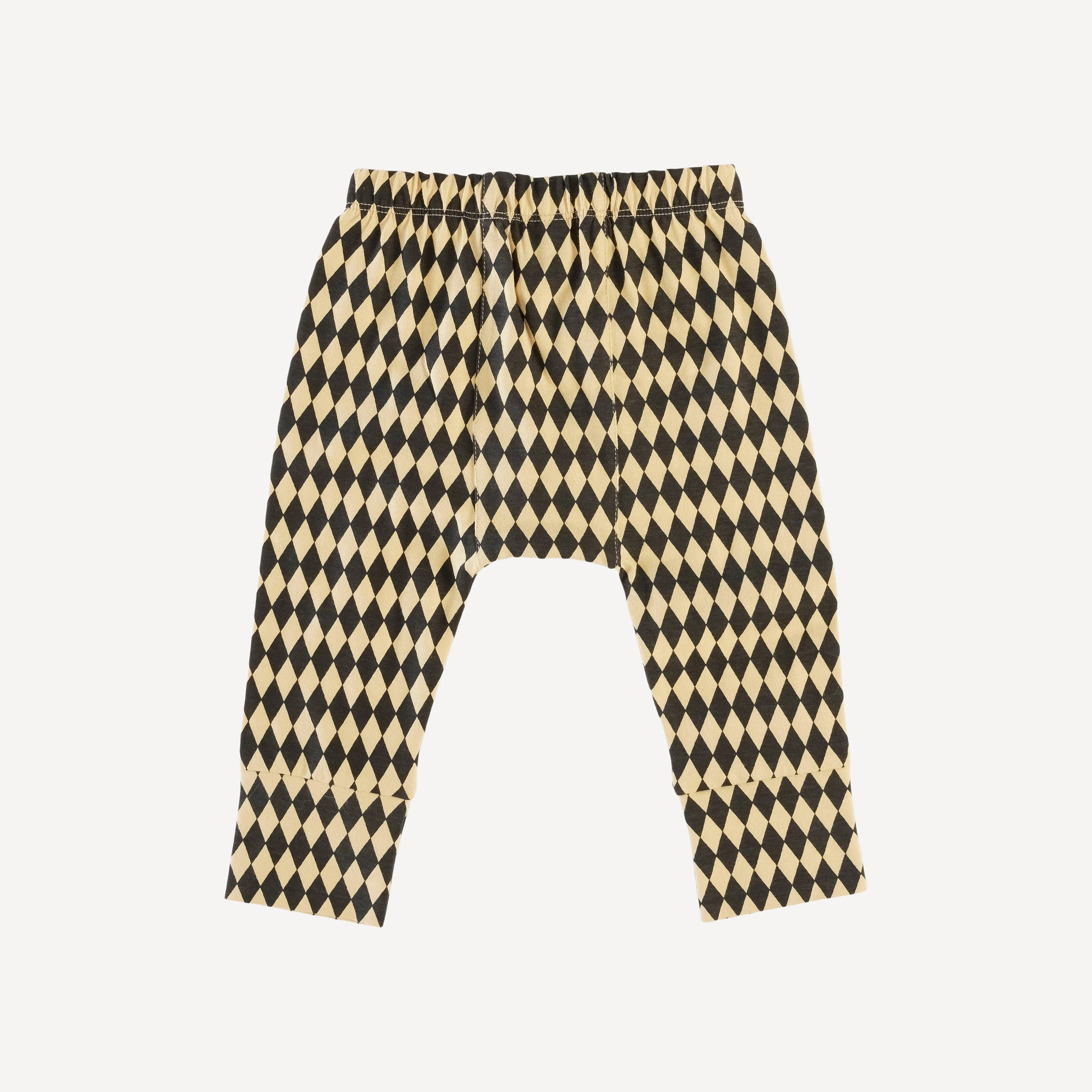 classic panda pant | black harlequin | organic cotton jersey