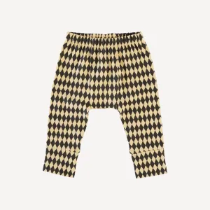 classic panda pant | black harlequin | organic cotton jersey