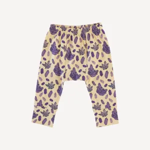 classic panda pant | plum crystals | organic cotton jersey