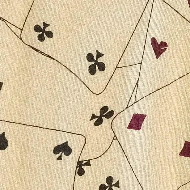 classic single layer blanket | marzipan playing cards | organic cotton jersey