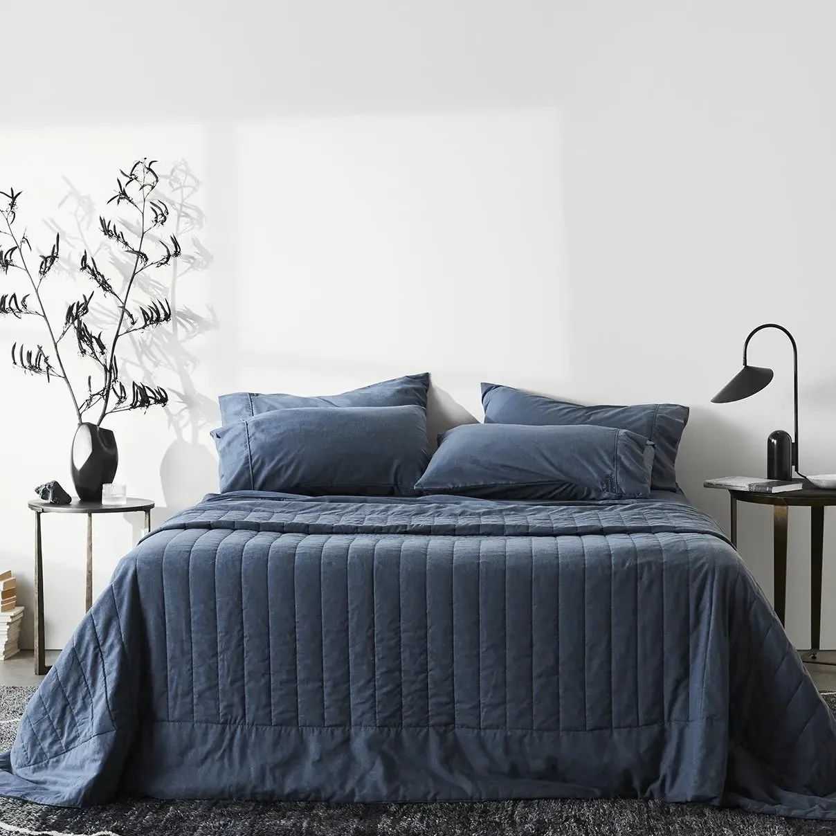 CleanBamboo Hemp™ Linen  Quilted Coverlet