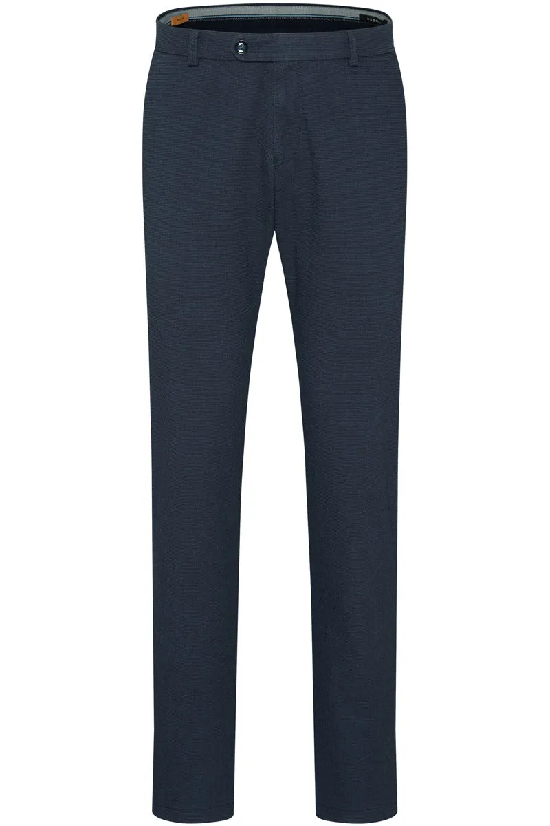 Cotton Stretch Pants - Navy