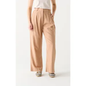 Dex Black Tape Linen Wide Leg Trouser