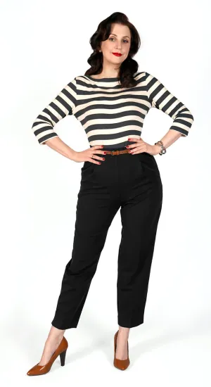 Dorothy Tapered Trousers in Black