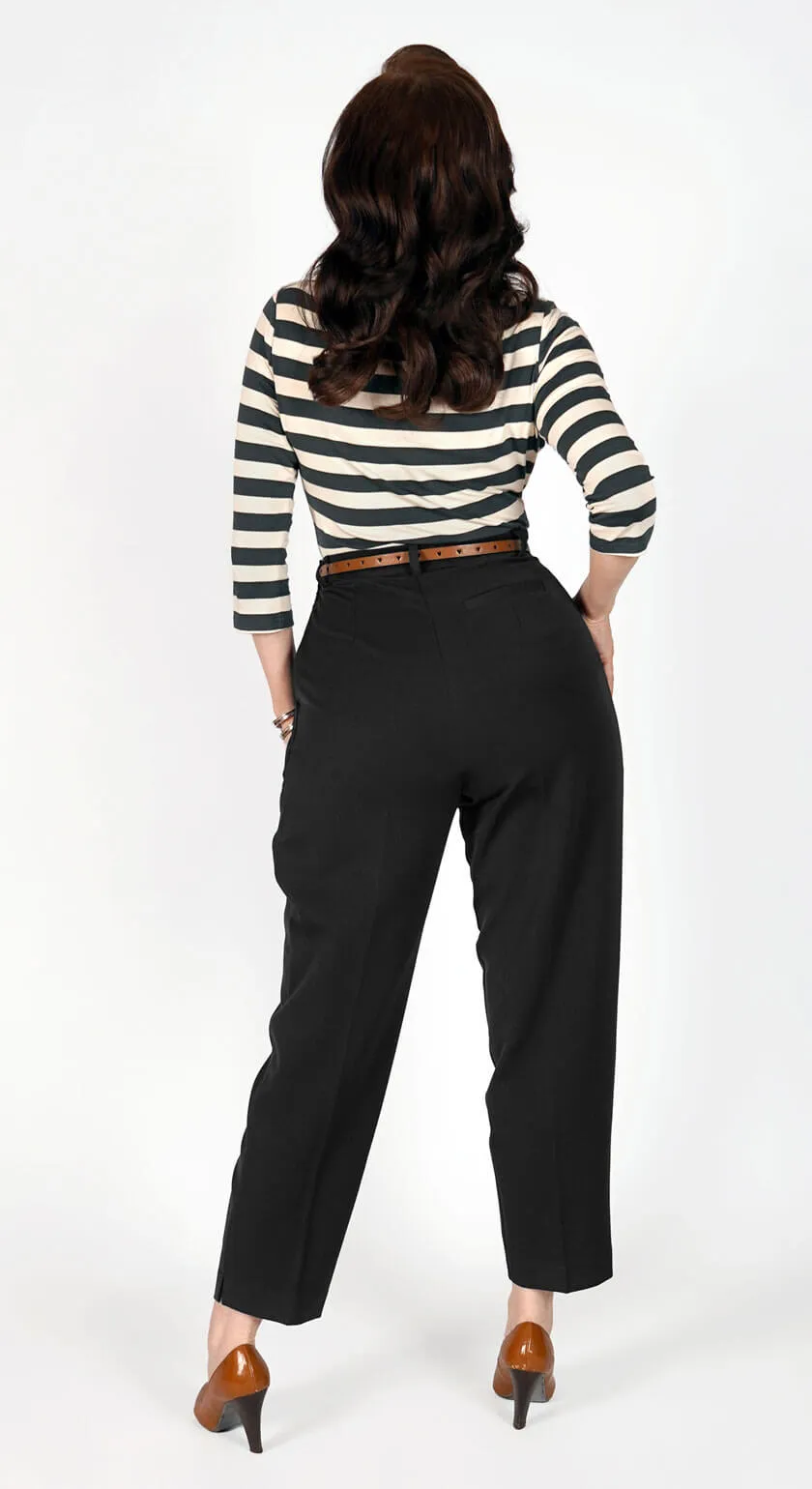 Dorothy Tapered Trousers in Black