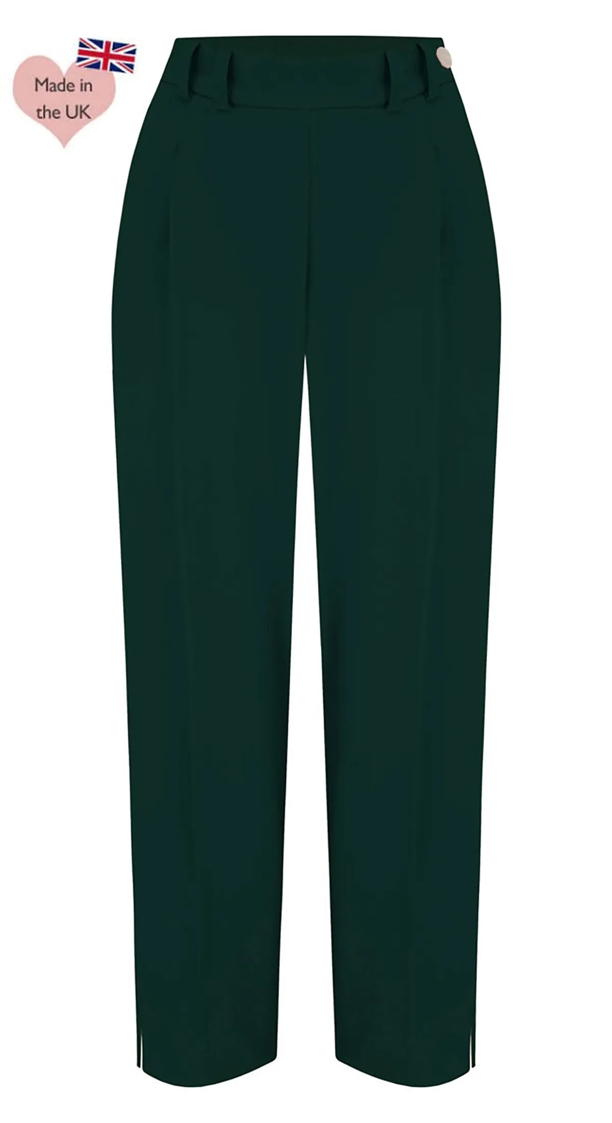 Dorothy Tapered Trousers in Bottle Green