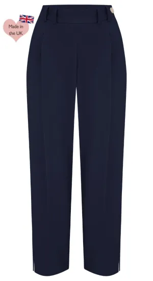 Dorothy Tapered Trousers in Navy