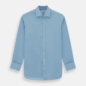 Dr. No Blue Cotton Shirt With Cocktail Cuff As Seen On James Bond