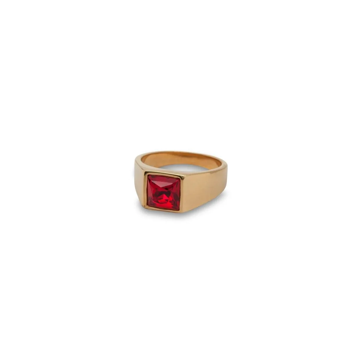 Embedded Crystal Gold Ring