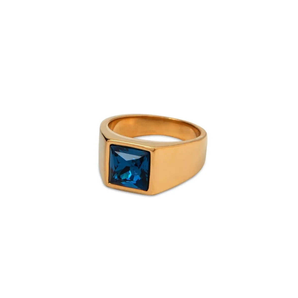 Embedded Crystal Gold Ring