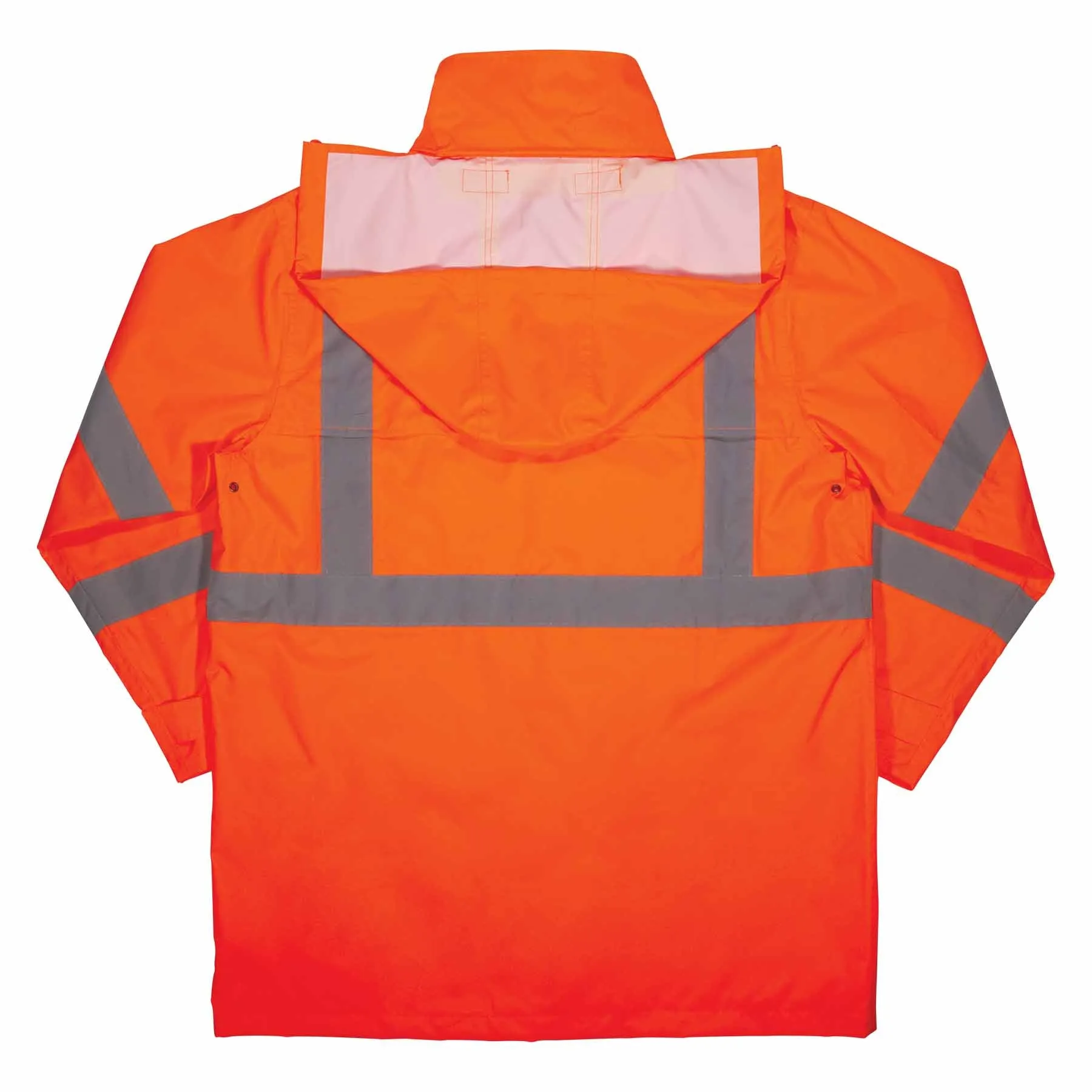 Ergodyne 24364 8366 L Orange Class 3 Lightweight Hi-Vis Rain Jacket