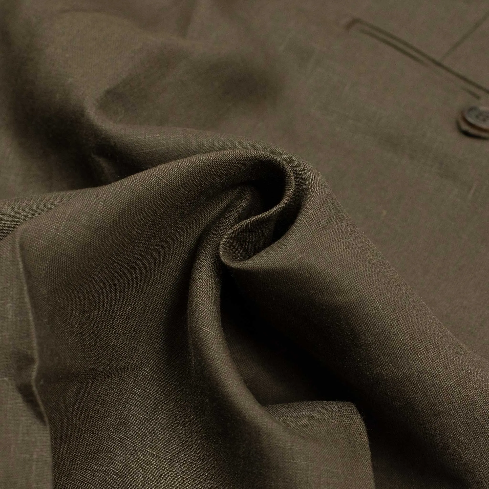 Exclusive Manhattan pleated high-rise wide trousers in chocolate brown Irish linen