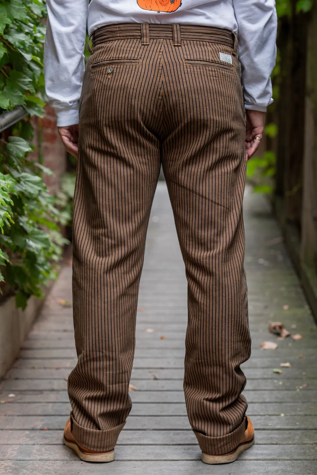 Freenote Cloth Deck Pant - Brown Herringbone Dobby