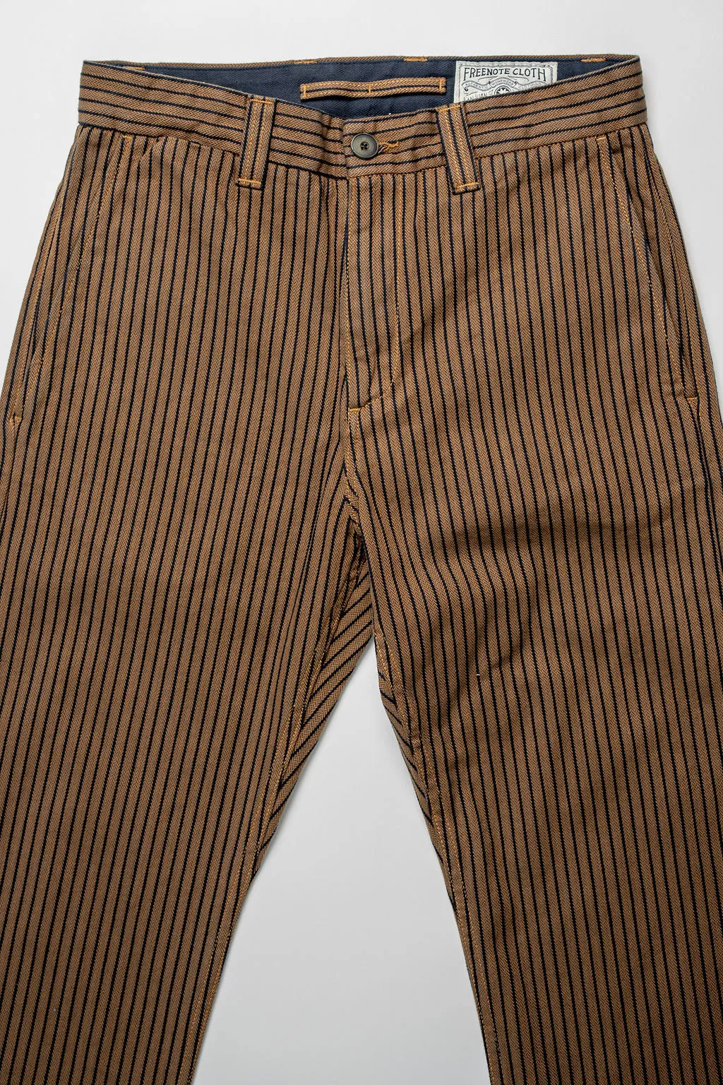 Freenote Cloth Deck Pant - Brown Herringbone Dobby