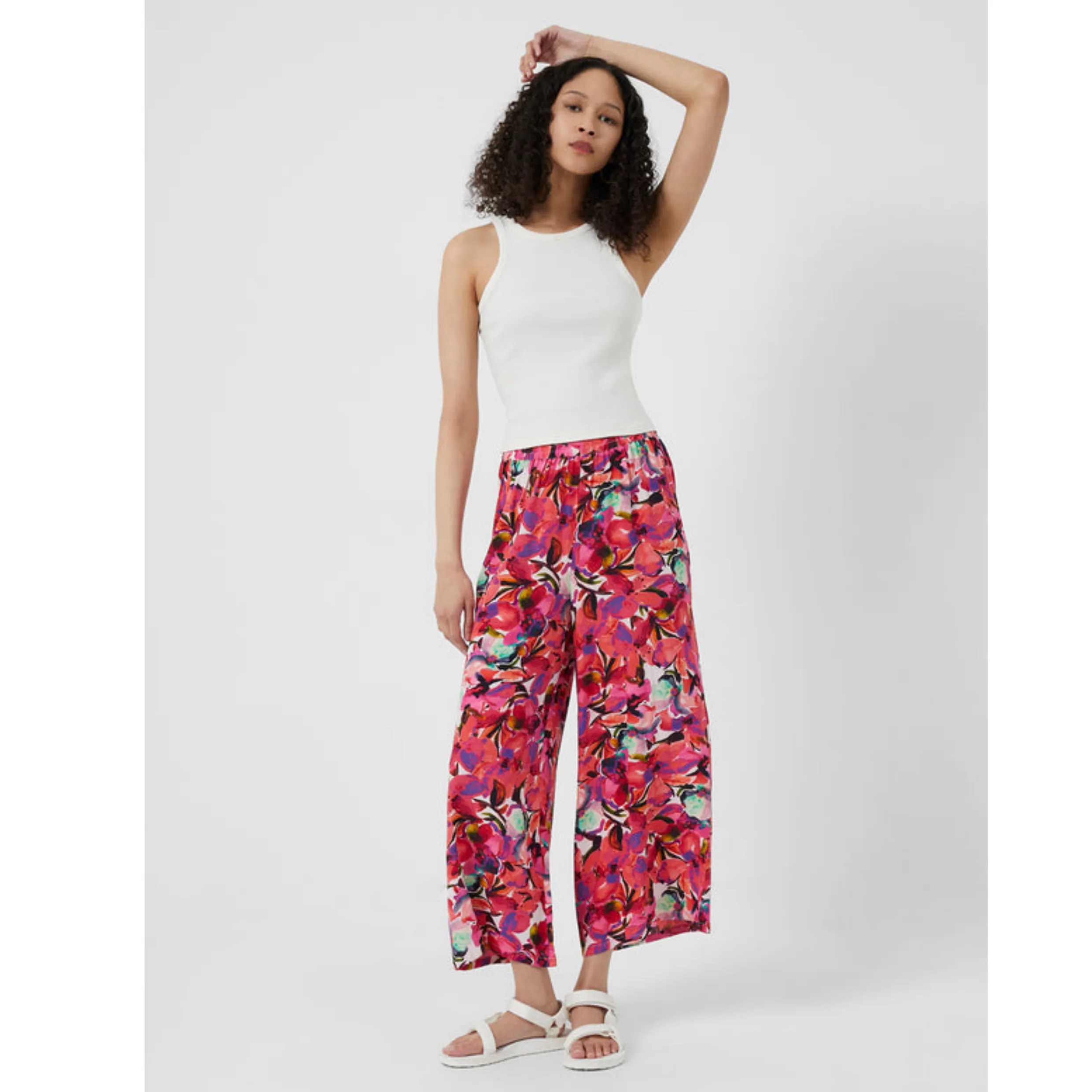 French Connection ADELPHIE DELPHINE WIDE-LEG CULOTTE TROUSERS 74SND