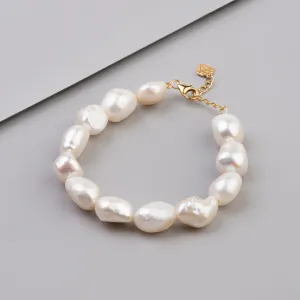 Freshwater Pearl XL Baroque 14K Gold Vermeil Bracelet