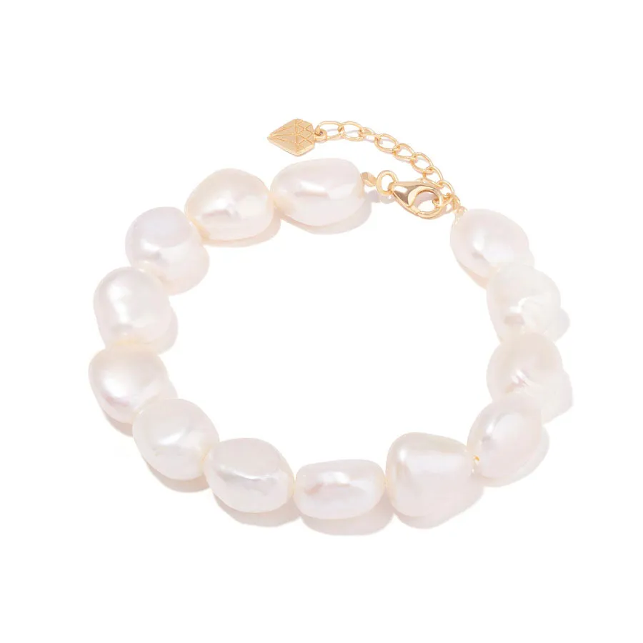 Freshwater Pearl XL Baroque 14K Gold Vermeil Bracelet