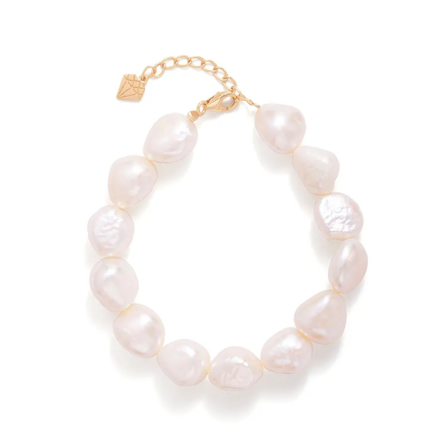 Freshwater Pearl XL Baroque 14K Gold Vermeil Bracelet