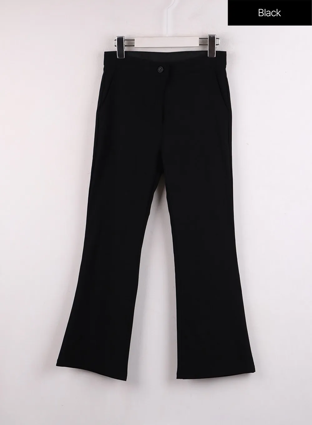 High Waist Solid Flared Trousers IF402