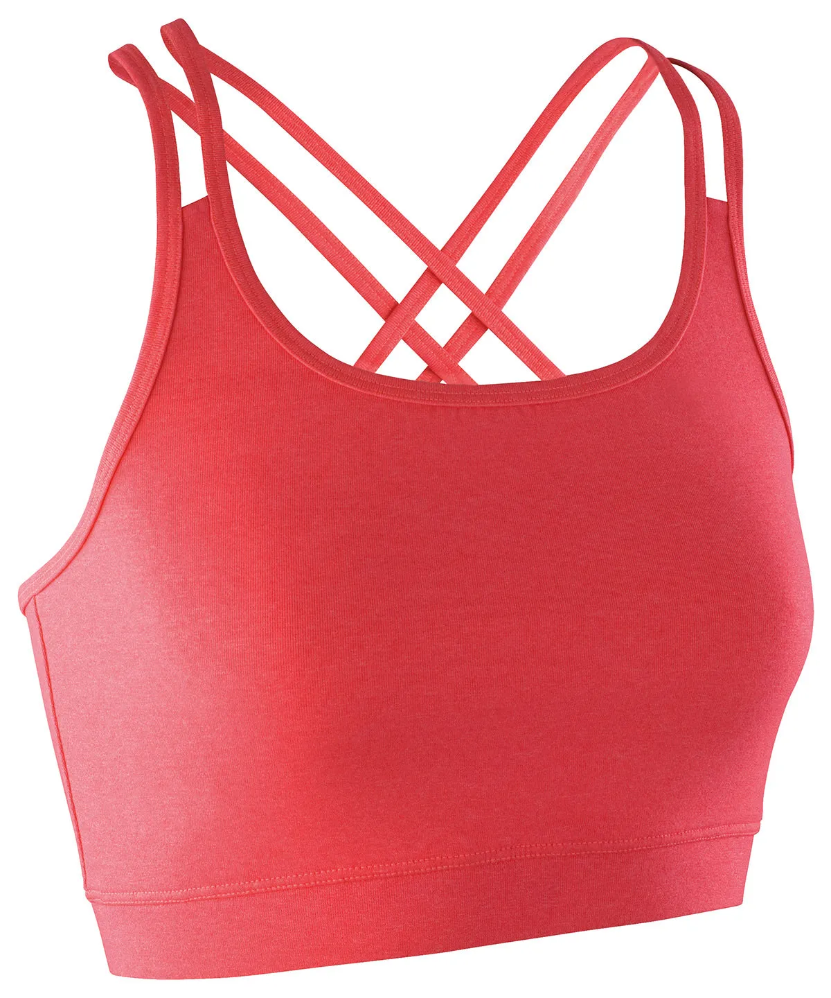 Hot Coral - Women's fitness crop top