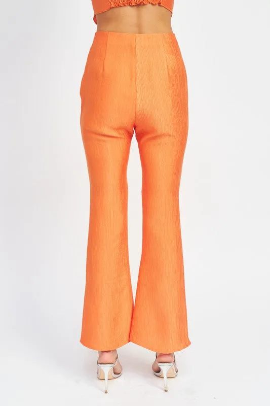 Hot Girl Amalfi High Rise Flared Pants In Orange