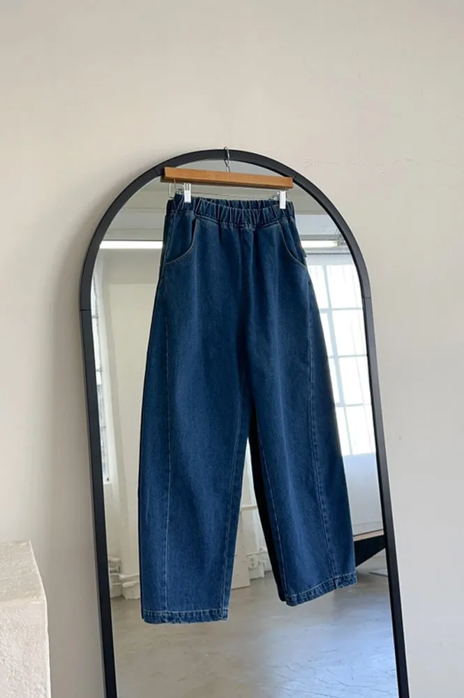 Blue Denim Long Arc Pants from Le Bon Shoppe