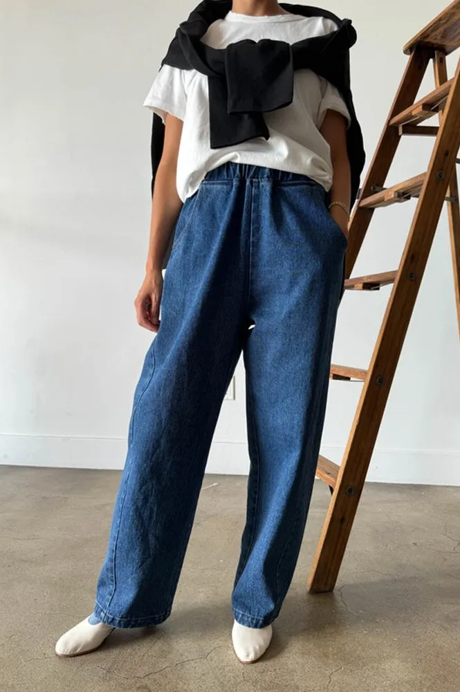 Blue Denim Long Arc Pants from Le Bon Shoppe