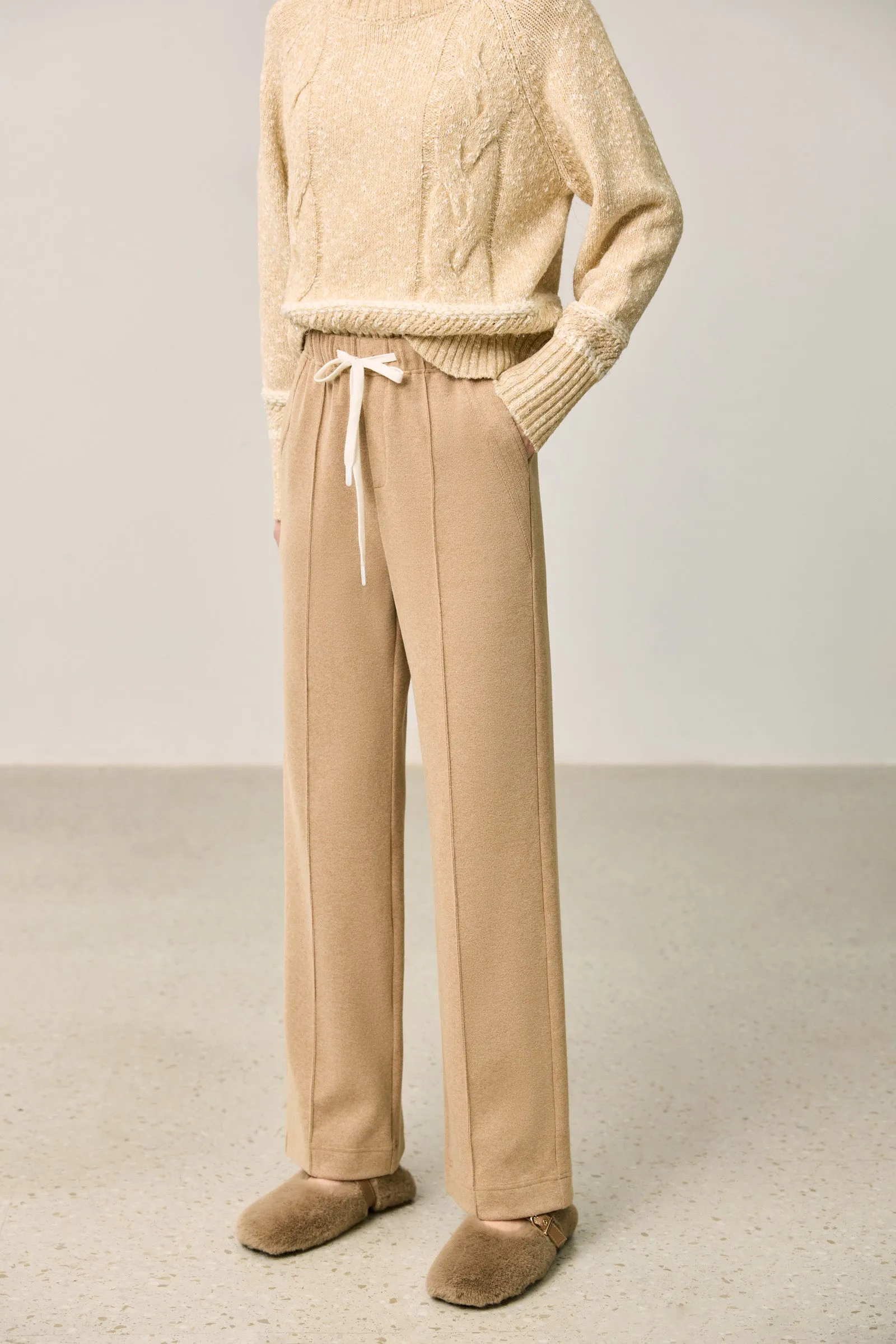 LILY Relaxed Drawstring Wide Leg Pants