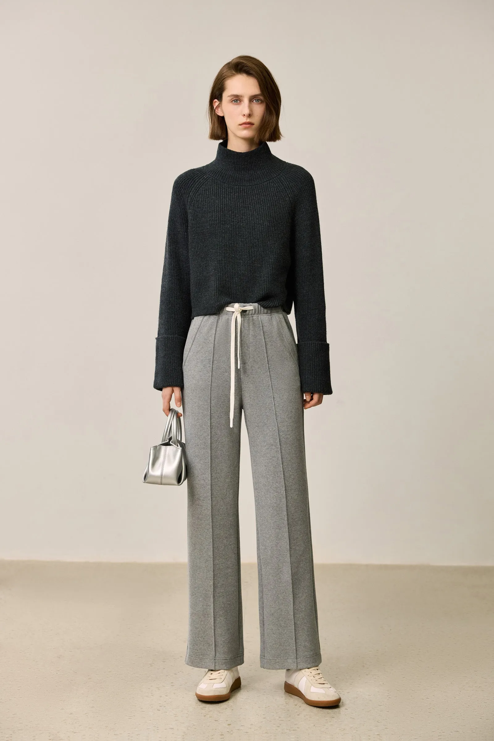 LILY Relaxed Drawstring Wide Leg Pants