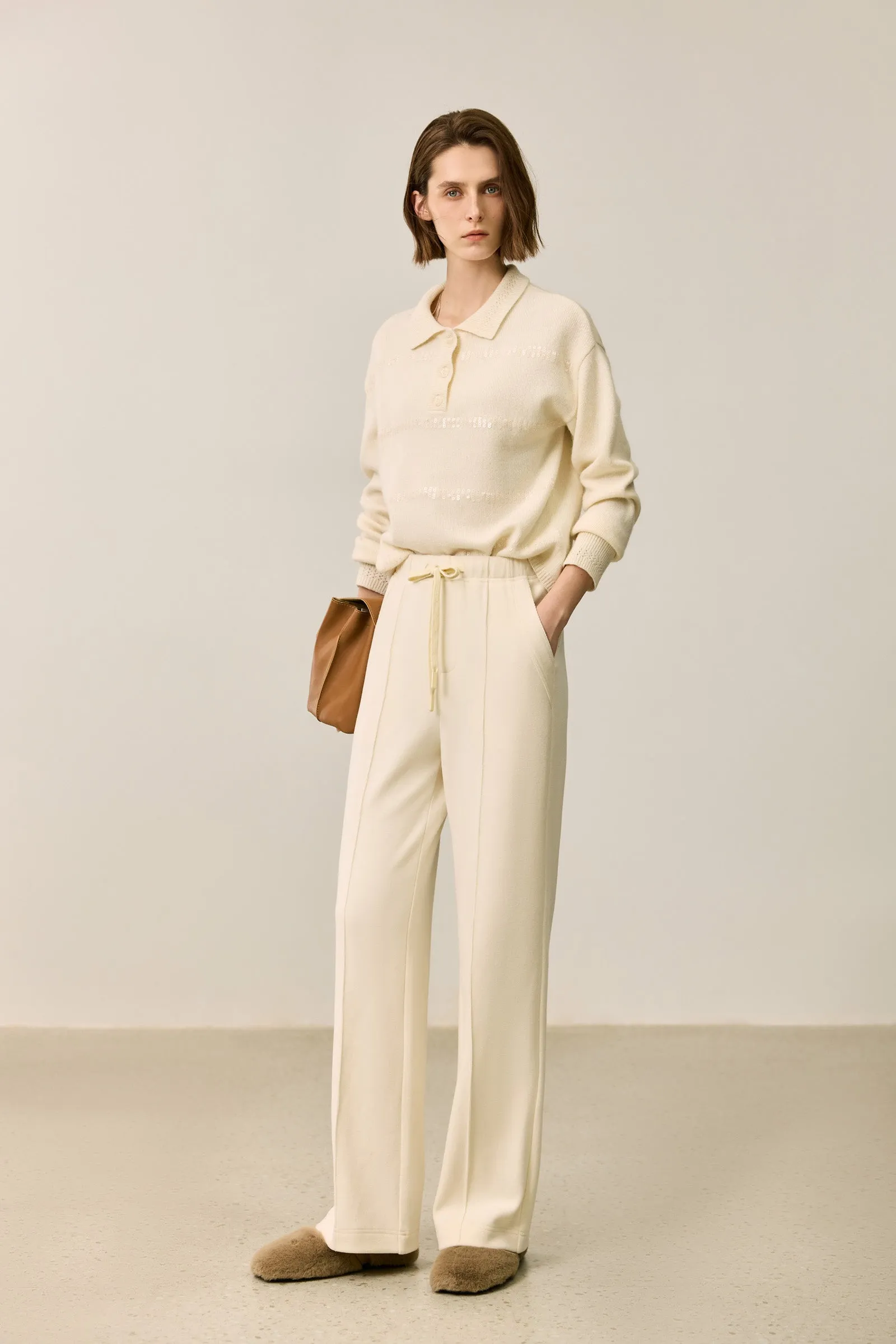 LILY Relaxed Drawstring Wide Leg Pants