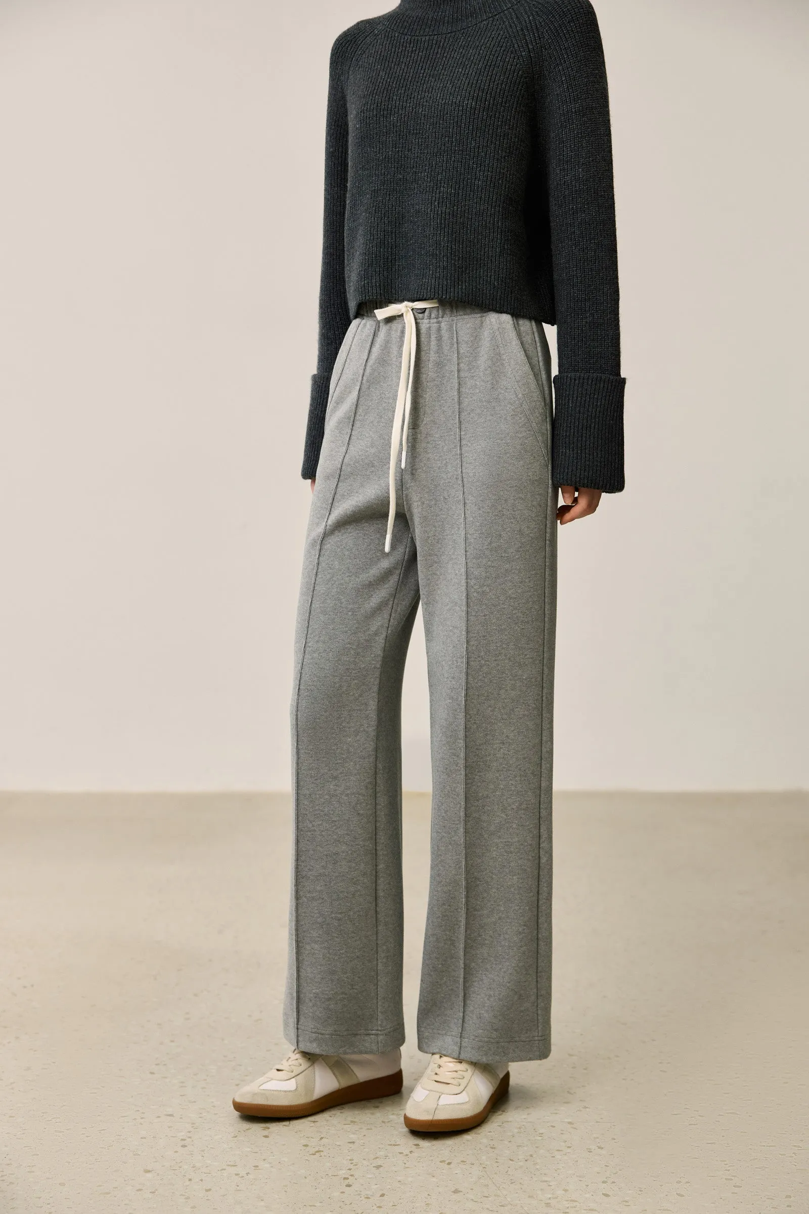 LILY Relaxed Drawstring Wide Leg Pants