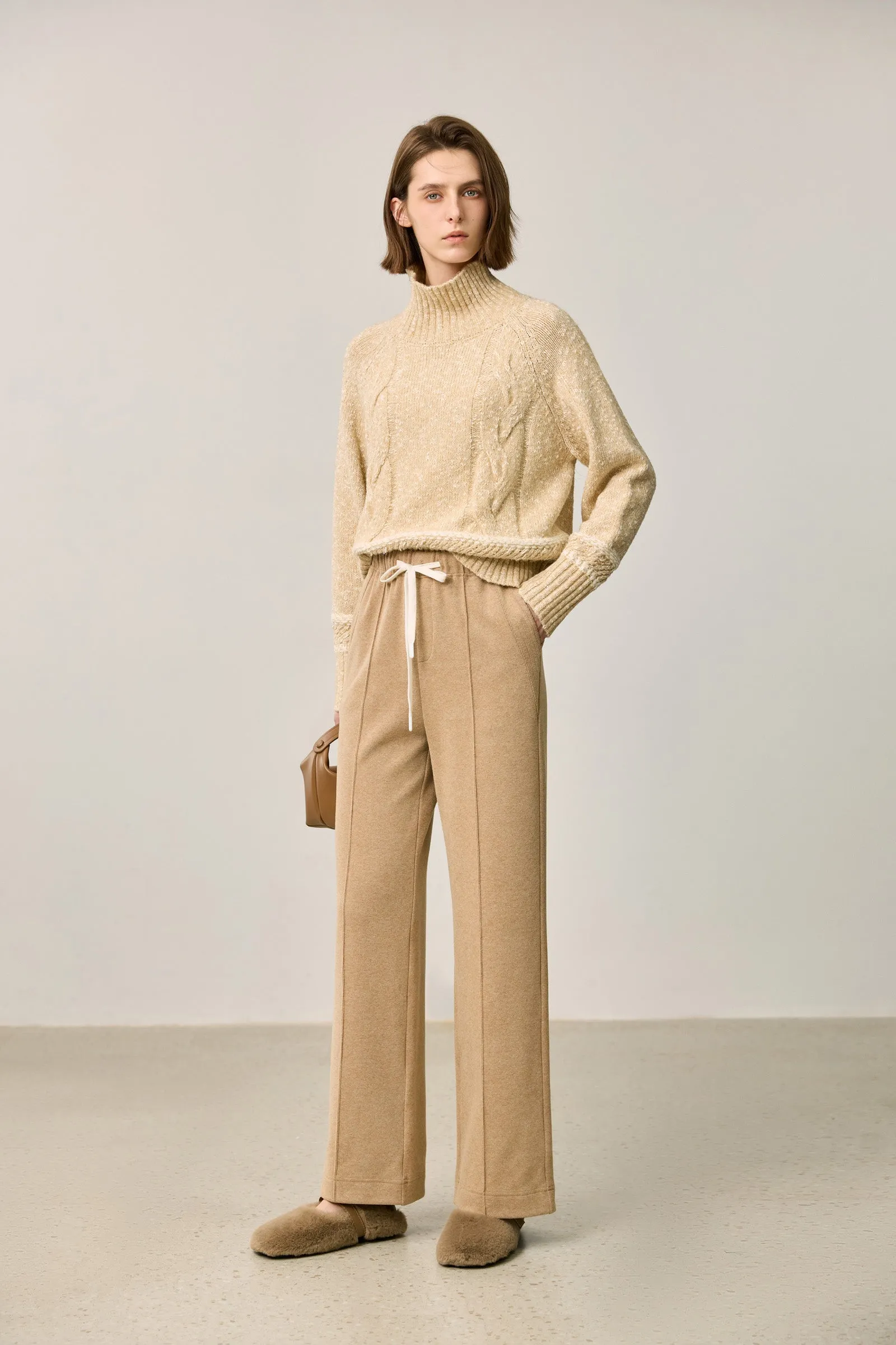 LILY Relaxed Drawstring Wide Leg Pants