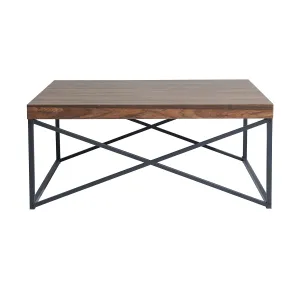 Living Room Classic Design Wood painting Metal Leg Coffee Table