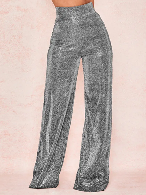 Loose Wide Leg High-Waisted Split-Joint Pants Trousers