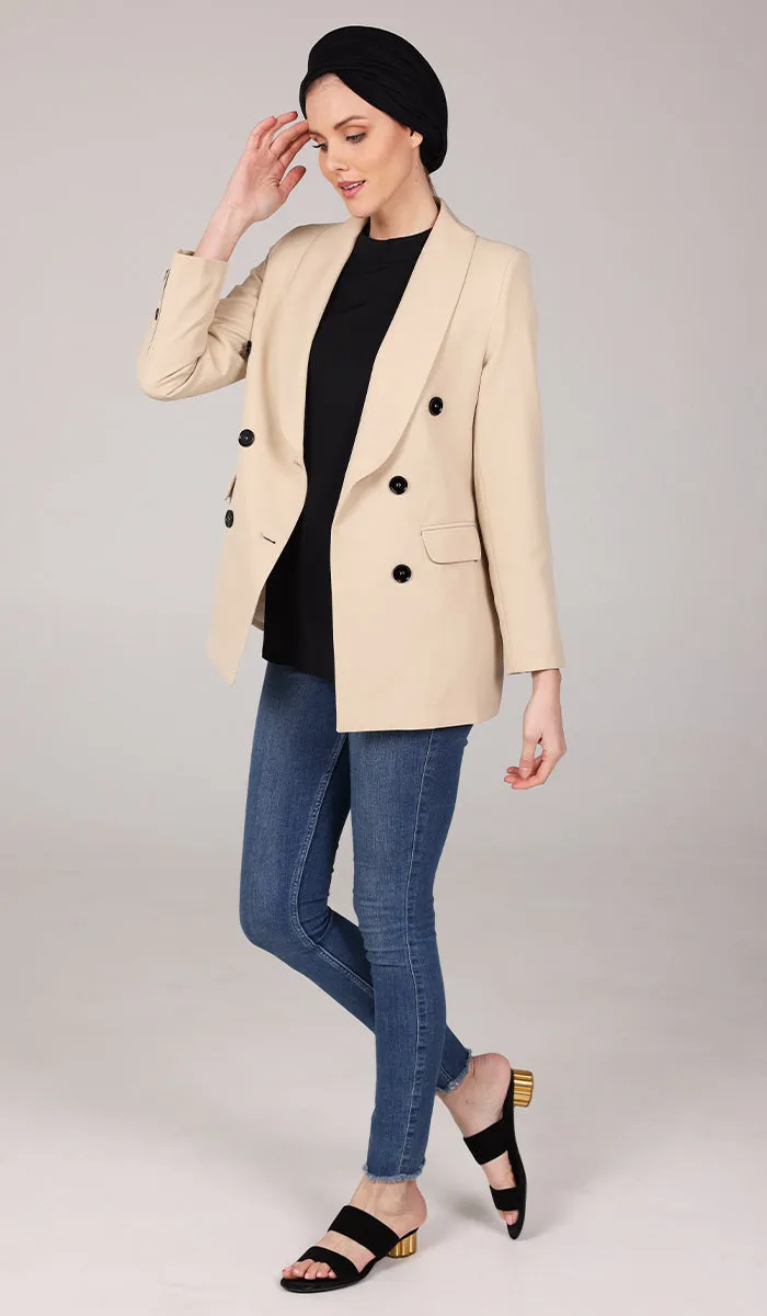 Lyla Long Light Comfy Jacket - Vanilla