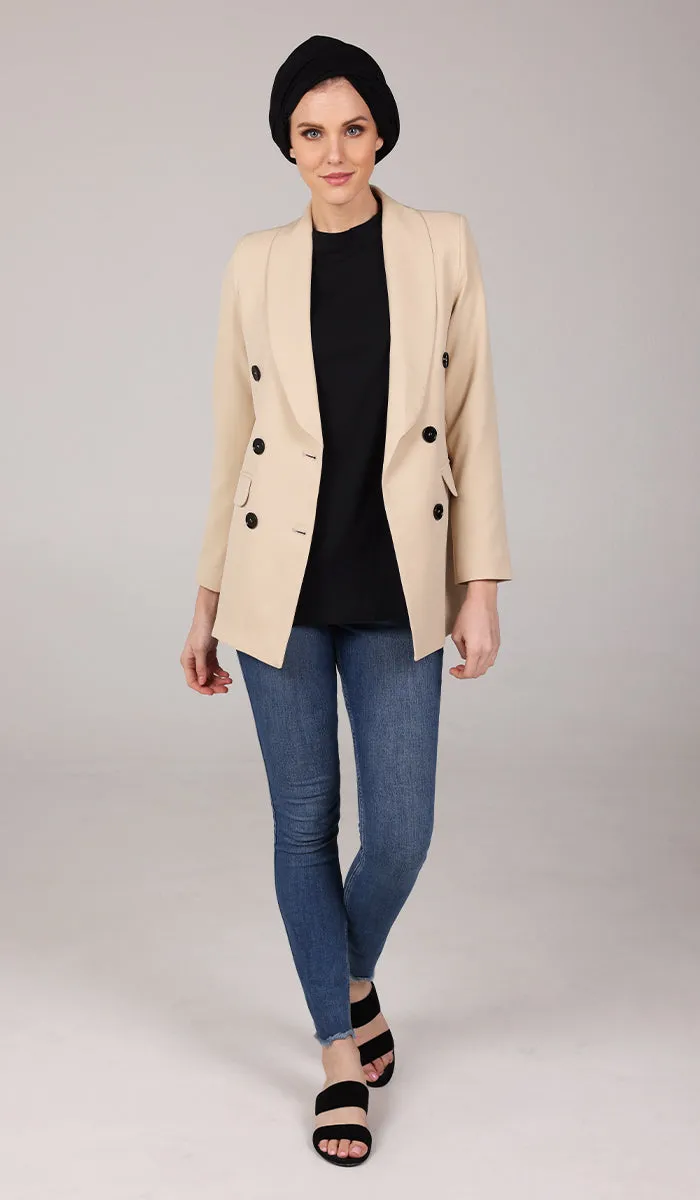 Lyla Long Light Comfy Jacket - Vanilla