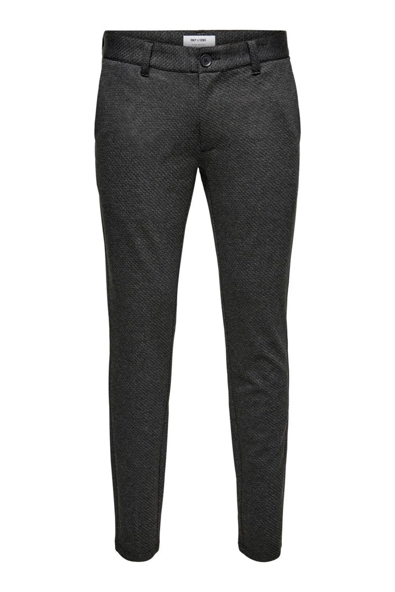 Mark Trousers - Dark grey with small cubes