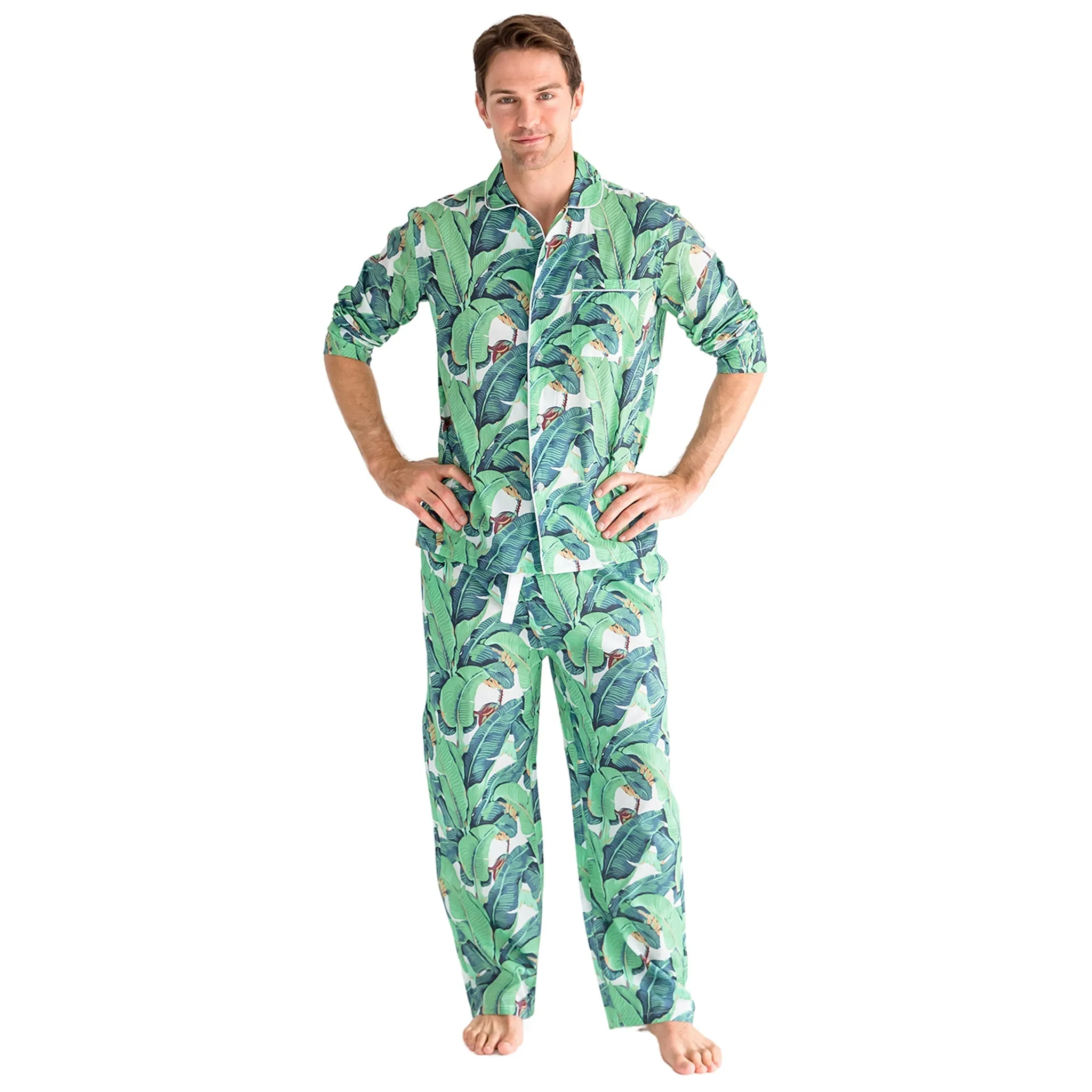 Men's Martinique® Banana Leaf Shirt   Pj Pant Set