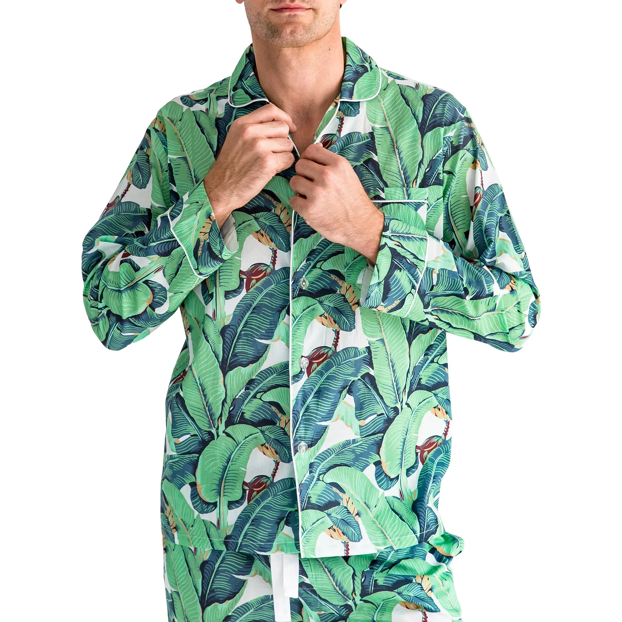 Men's Martinique® Banana Leaf Shirt   Pj Pant Set