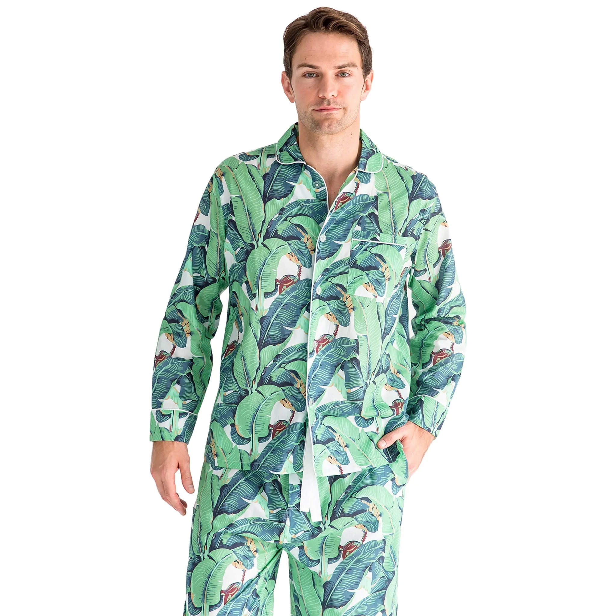 Men's Martinique® Banana Leaf Shirt   Pj Pant Set