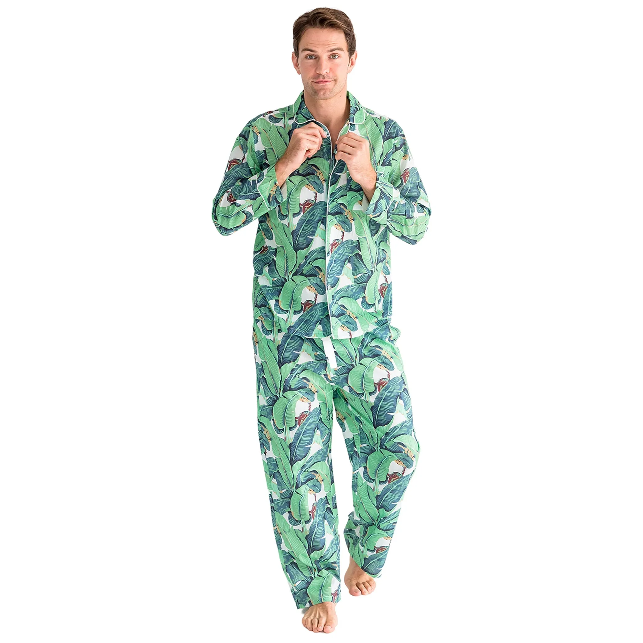 Men's Martinique® Banana Leaf Shirt   Pj Pant Set