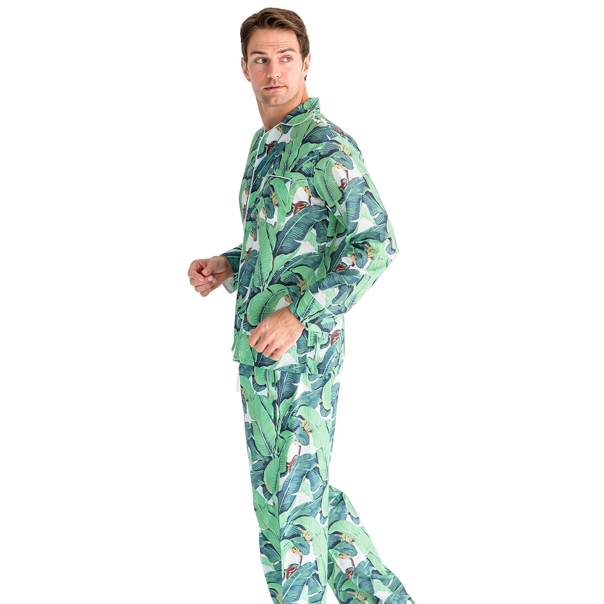 Men's Martinique® Banana Leaf Shirt   Pj Pant Set