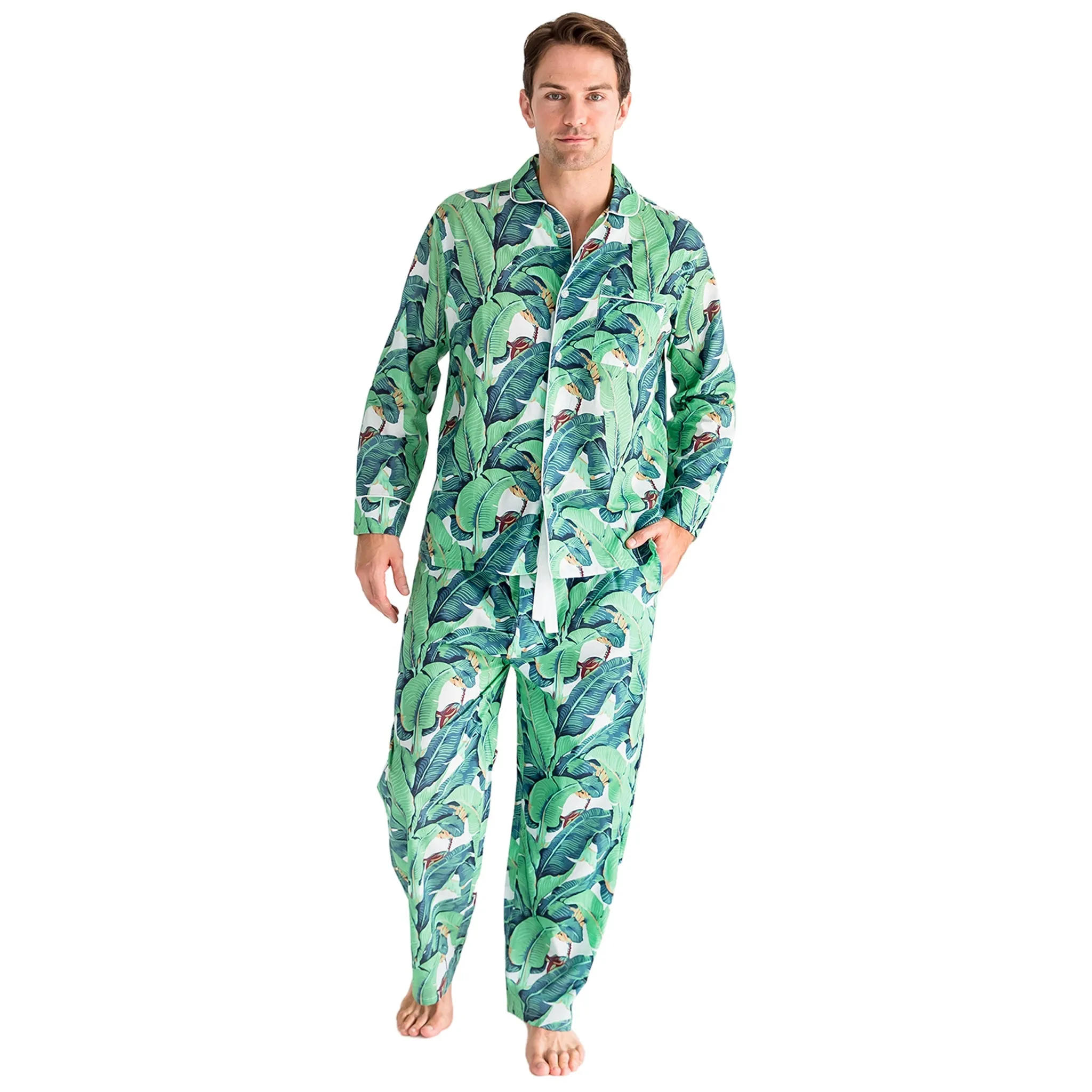 Men's Martinique® Banana Leaf Shirt   Pj Pant Set